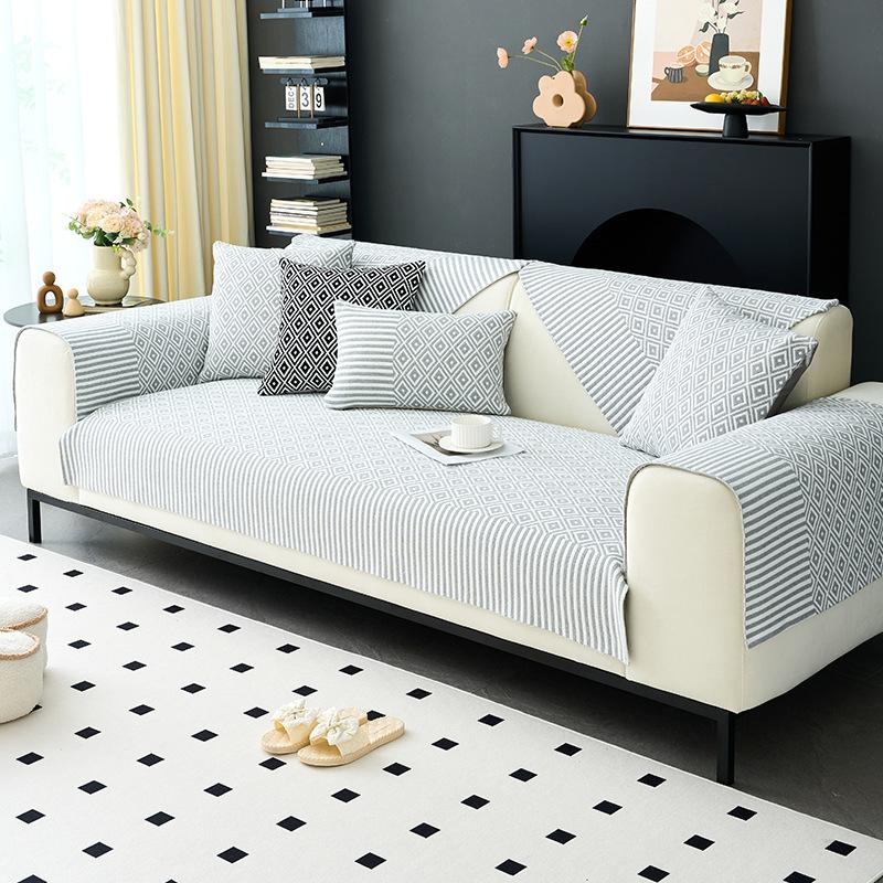 Premium Sofa Cushion  New Four-Season Universal Straight Row Seat Cushion Fixed Non-Slip Sofa Cover Cloth Towel