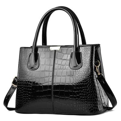 Luxury Bright Leather Handbag Female Crossbody Bag Large Capcaity Shoulder Bag Fashion Mommy Bag Totes