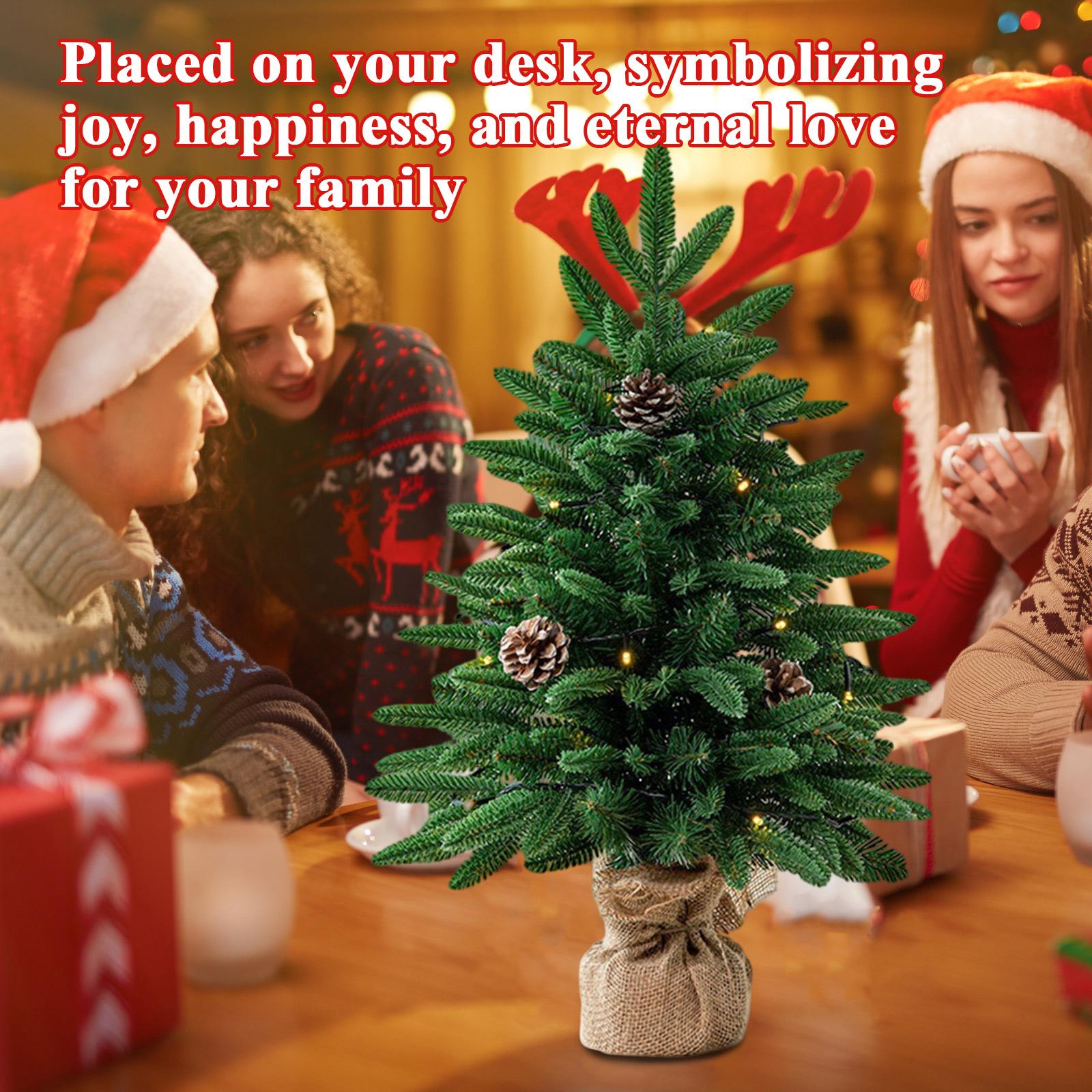 

Искусственная Рождественская Елка Настольная Маленькая Елка ПЭ Рождественское Украшение Рождественские Украшения Маленькая Рождественская Елка One Size зелёный