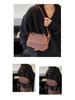 Korean Style Cartoon Kitten Crossbody Bag - Cute Retro Matte Shoulder Bag for Girls and Students