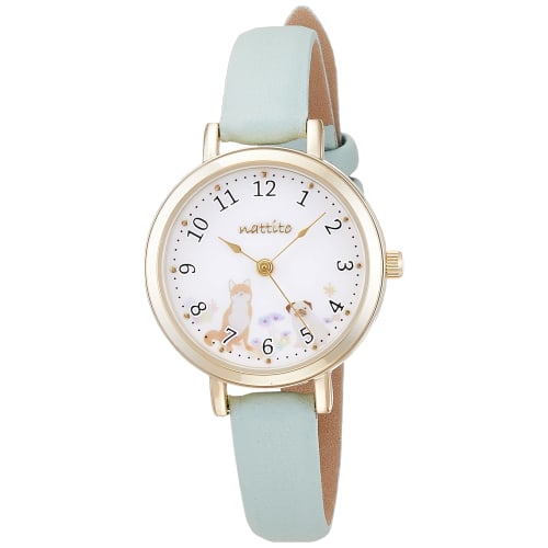 Fieldwork Women's Analog Watch, Yurun, Animal Print, Dog, Leather Strap, ASS155-3, Green