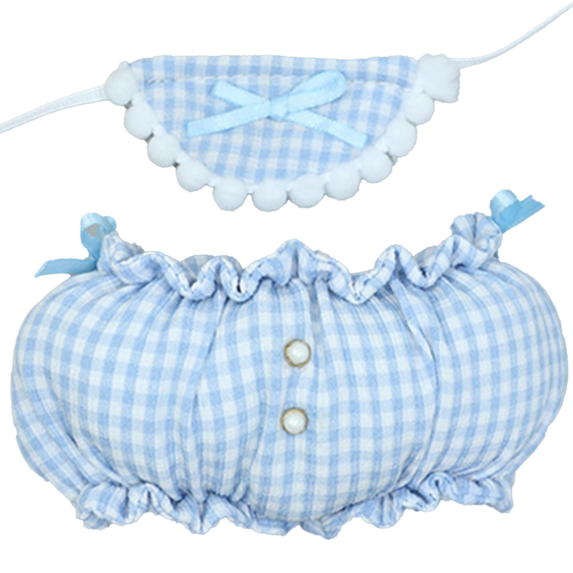 

Plush Pumpkin Pants & Bib Set [For 15-20cm Dolls] g.triger Oshi-Nui (Snuggle) Blue [Used]