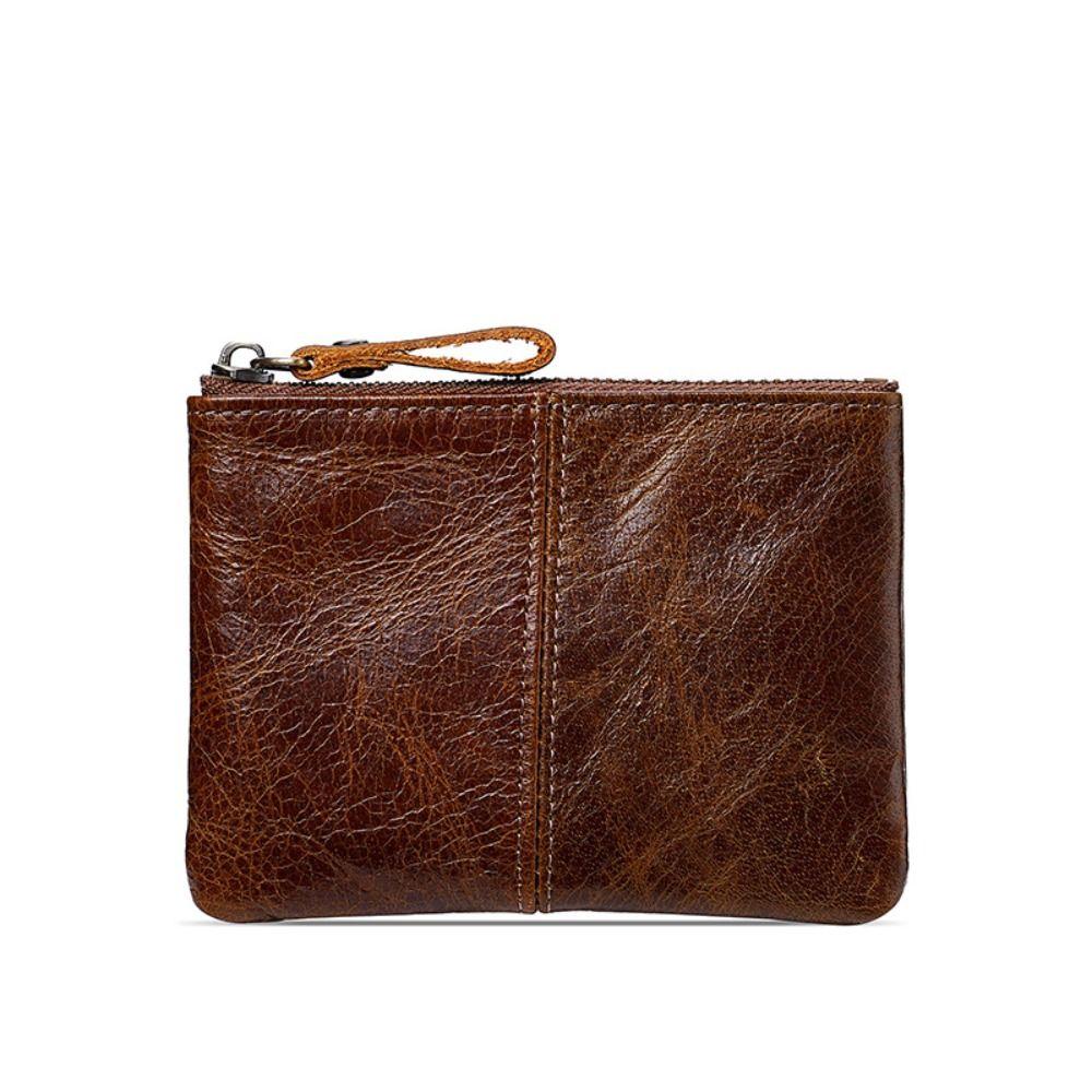 Retro Men's Short Wallet Zipper Pocket Purse Fashion Credit Card Case  Outdoor