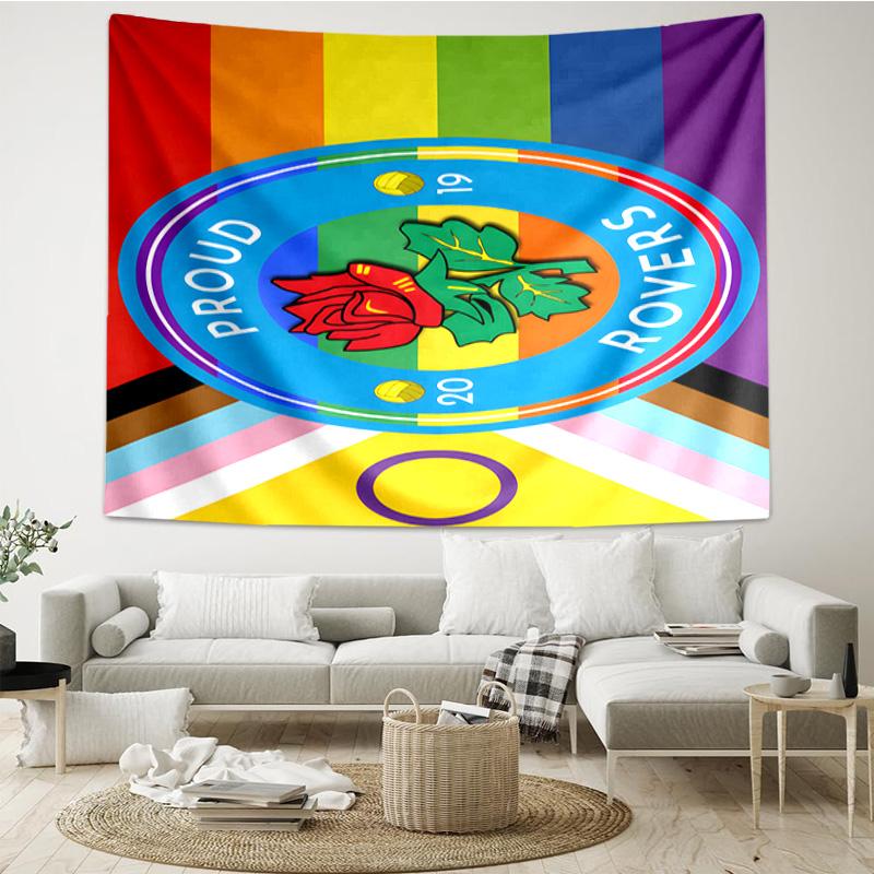 1PC Rovers Crest Football Club Printed Tapestry Room Decoration Wall Hanging for Living Room Bedroom, dormitory, Birthday and Christmas gifts