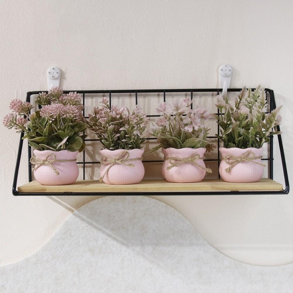 Garden Decor Mini Artificial Potted Flowers Ornaments Home Decorations Simulation Plants Lifelike Potted Plants Office