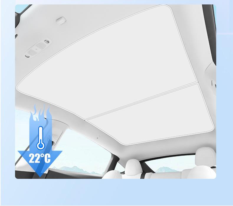 Dla Tesli Model 3 Y Juniper 2026 2026 Samochód Tkanina Lodowa Klamra Osłona Przeciwsłoneczna Dach Panoramiczny Osłona Przeciwsłoneczna Przód Tył Dach Panoramiczny Dach Szklany Akcesoria