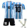 Argentina Retro Home Jersey Set #10 Maradona with Socks
