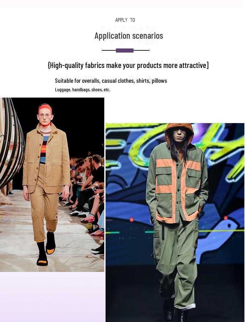 Guangzhou Jacquard Pure Cotton Herringbone Fabrics for Clothing: Ideal for Jackets, Shoes, and Pants.