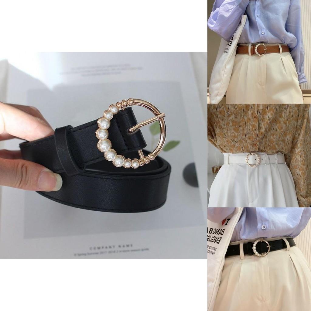 Fashionable Pearl Korean Buckle Belt Unique Style Versatile Accessory For Women
