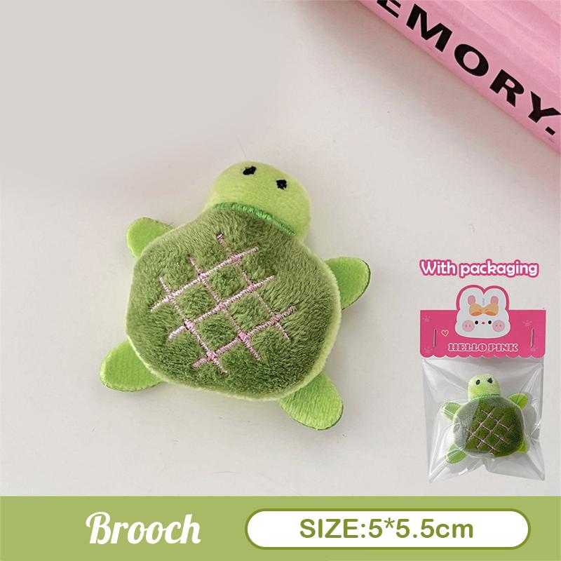 Kawaii Cute Plush Animal Dolls Keychain Brooch Plush Toy For Women Girls Pendant Keyring Backpack Hanging Decoration Accessories