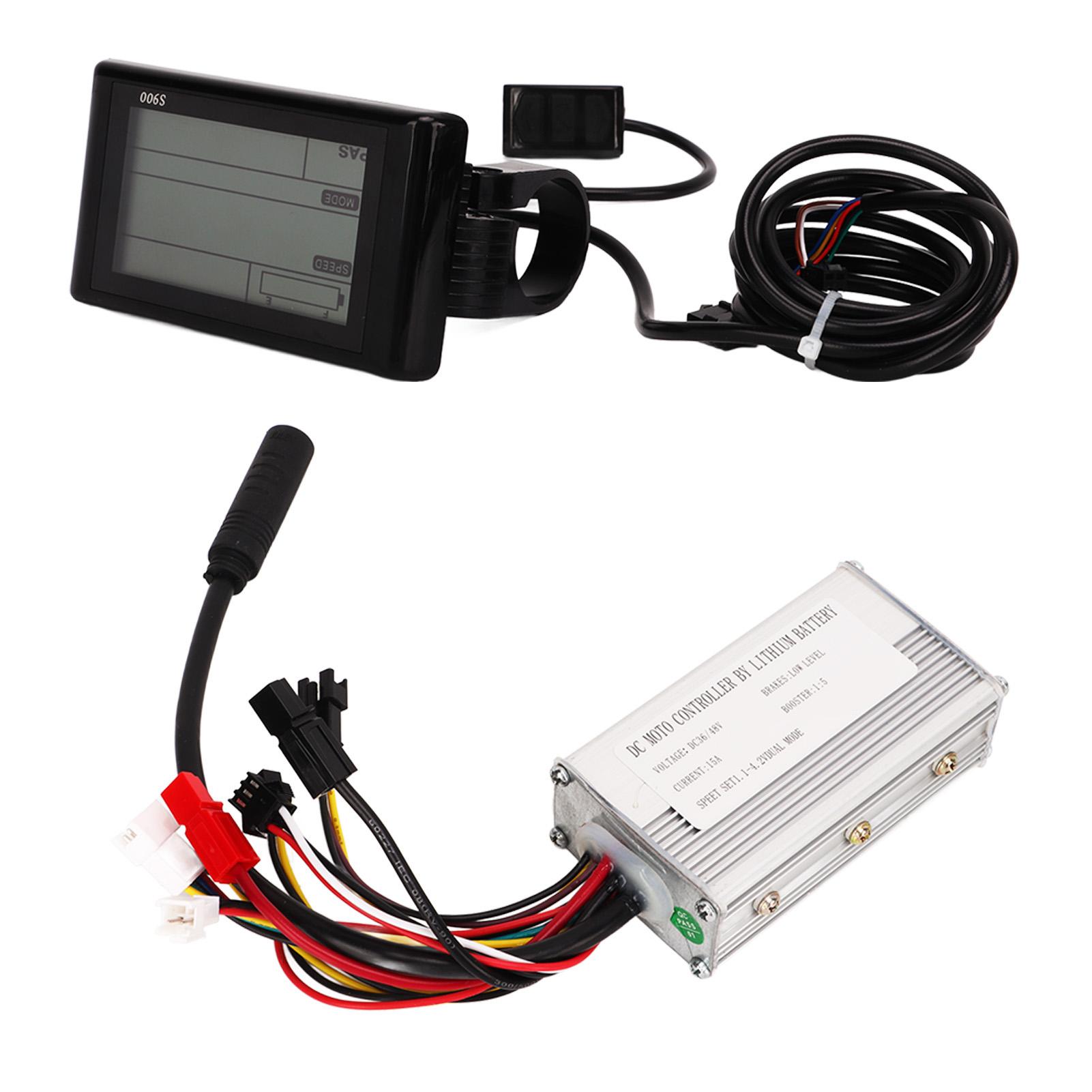Electric Bicycle Controller Kit 15A Controller S900 Display Meter Thumb Throttle Kit for 36V 48V 250W Motor
