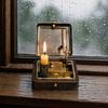 Mechanical Candle Box, 19 Century Vintage Wind-Up Pocket Igniter & Candle Holder, Retro Brass Victorian Flame Igniter Candle Box with Mechanical Riser