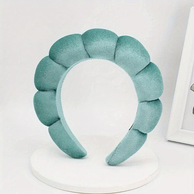 Sponge Spa Headband Velvet Washing Face Wide Padded Hair Hoop Skin Care Makeup Removal Shower For Women Girls Hair Accessories