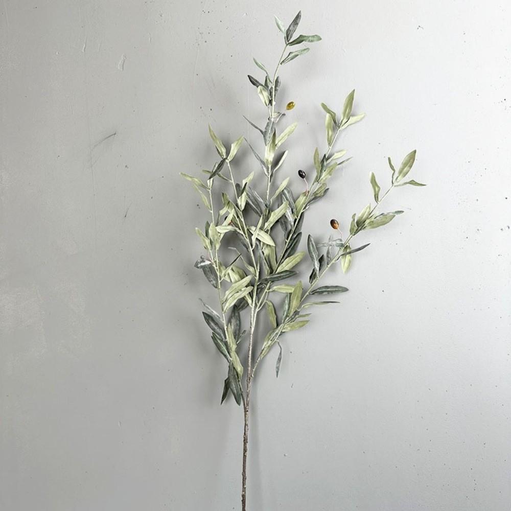 Mit Früchten Künstlicher Olivenzweig Plastik Falsche Olive Baum Vase Arrangement