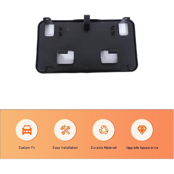 Front Bumper License Plate Frame Bracket ABS Tag Holder Compatible with Ford Ranger 2008-2011 Replacement for FO1068135 / 8L5Z17A385A