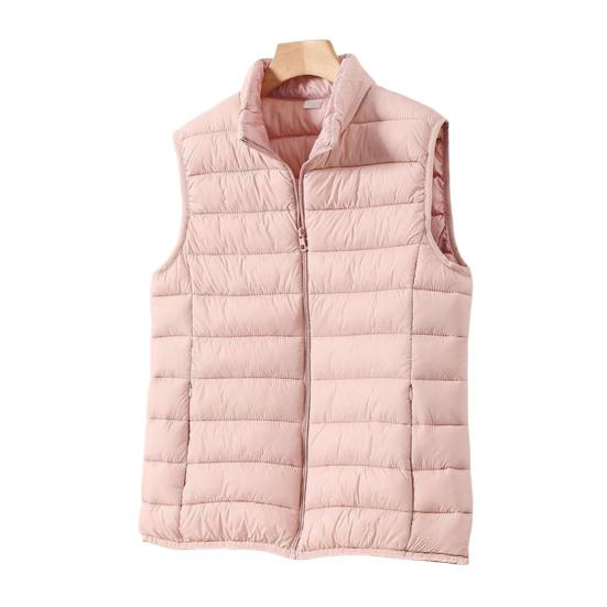 Puffer Vest for Women Slim Fit Lightweight Quilted Sleeveless Jacket Zip Up Stand Collar Padded Down Coat Winter Warm Outerwear