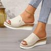 Fashionable Women's Sandals Solid Color Thick Soled Beach Shoes Comfortable Casual Shoes