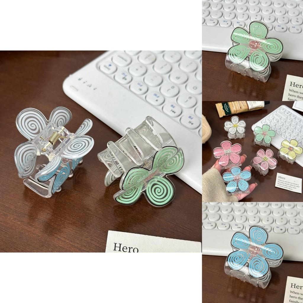 Beautiful Flower Design Hair Clips In Soft Macaron Colors For Fashionable Looks
