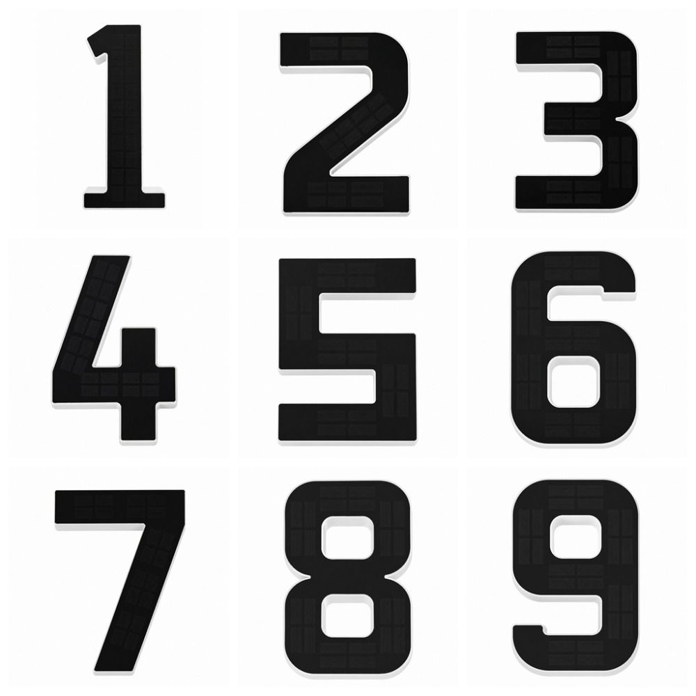 Highlighting Solar Lighted House Numbers Light 11inch Solar Digital Doorplate Yard