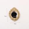 Miniature Dollhouse Classical Carved Gold & Silver Mirror Decoration Model