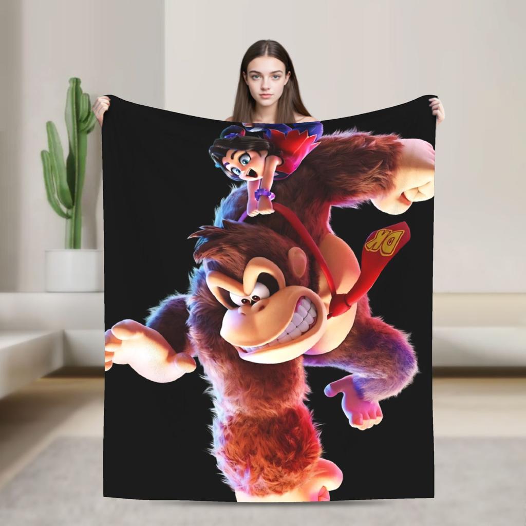 Donkey Kong Spiel Decken Flanell Super Warme Überwurfdecke für Bettdecke Sommer