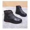 Women's Embroidered Floral Winter Boots, Non-Slip Soft Sole Warm Faux Fur Lined Ankle Boots, Comfortable Cotton-Padded Shoes for Women