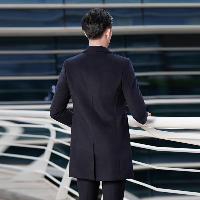 Troyman Unisex Mid-Length Wool Blend Work Coat