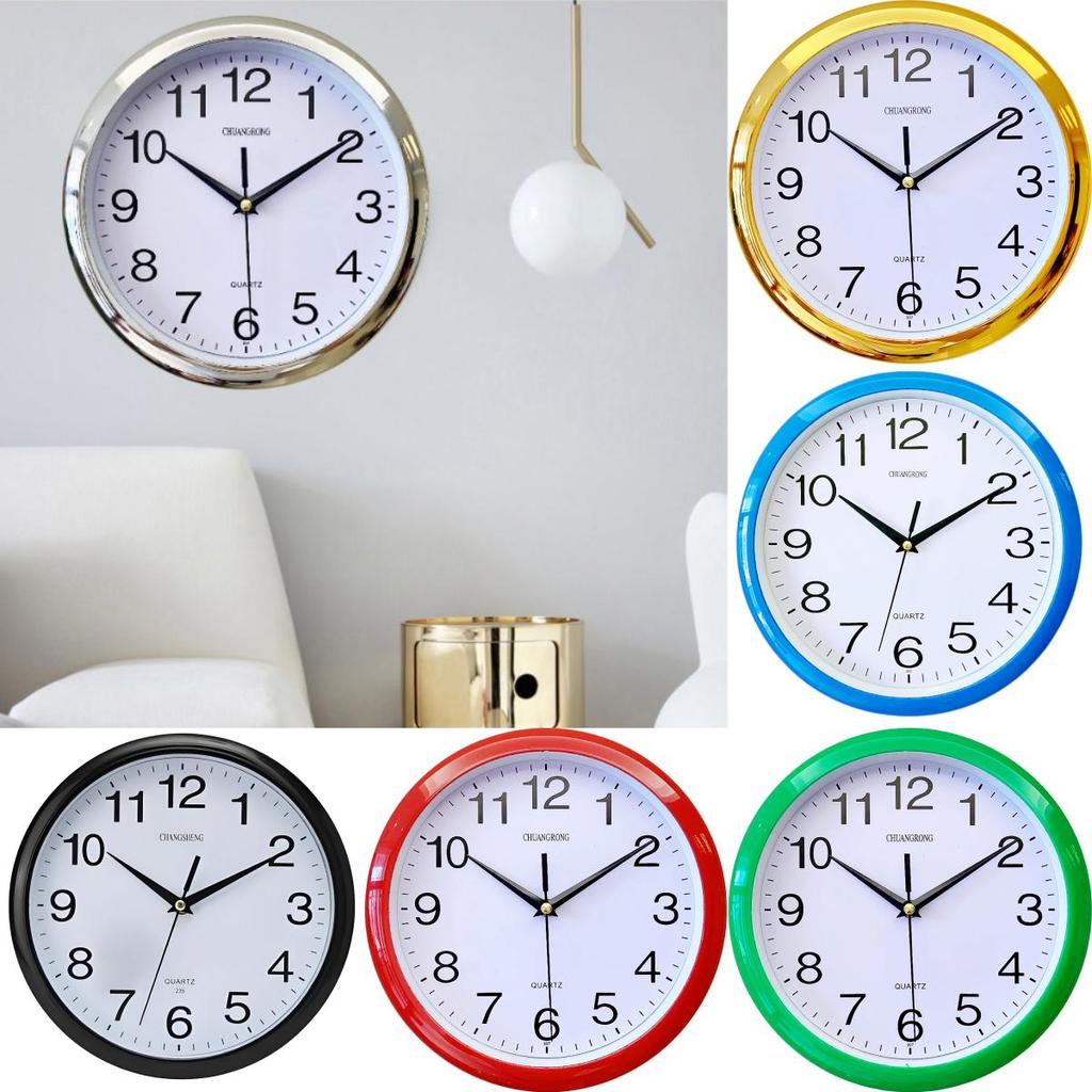 Vintage Round Quartz Kitchen Wall Clock Modern Home Bedroom Retro Tool Time