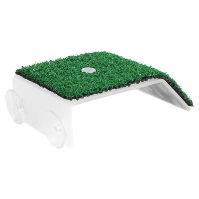 2025 Trend Rasenschildkröte Sonnenplattform Schildkrötenruhe Sonnenbadplattform, Simulation Gras Schildkrötenrampe für Schildkrötenbecken, Reptil