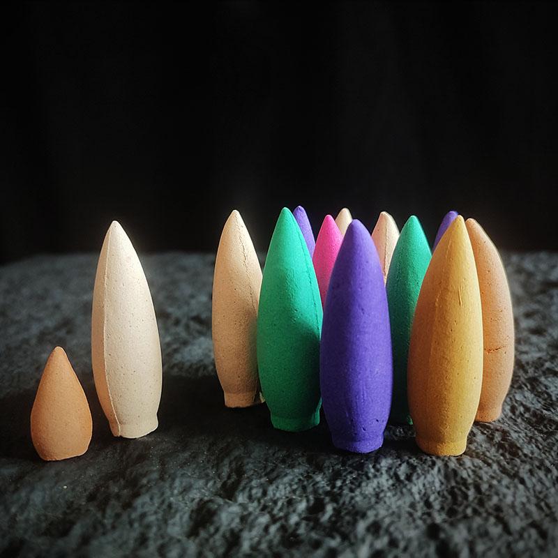 FY 30 Minutes Oversized Reflux Incense Cones Sandalwood Lavender Jasmine Backflow Smoke Incense Purified Air Home Fragrance