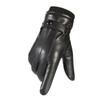 Warm Leather Gloves Men's Gloves Fleece To Keep Out the Cold Driving Full Finger Outdoor Cycling Autumn and Winter Gloves