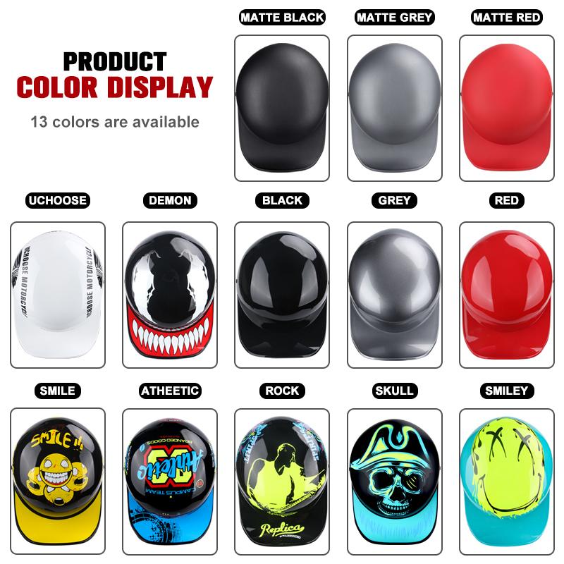 Uchoose Innovative Baseball Cap Magical Handsome Moto Off-road Vehicle Battery Car Helmet Suitable Giving A Veil Affordable