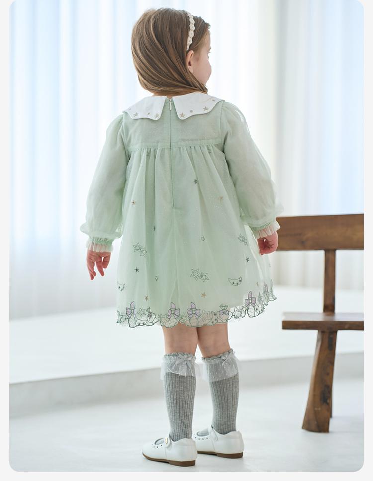 David Bella Children's Skirt Autumn Dress Girl Baby Sweet Dress Mesh Dress Princess Dress