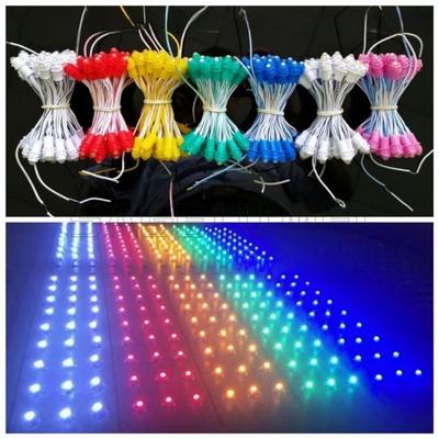 50-500pcs Red/Pink/Green/Blue/Yellow/White/WarmWhite 9MM Lights String Module Pixel Lights Single Color Signboard Display Lamp