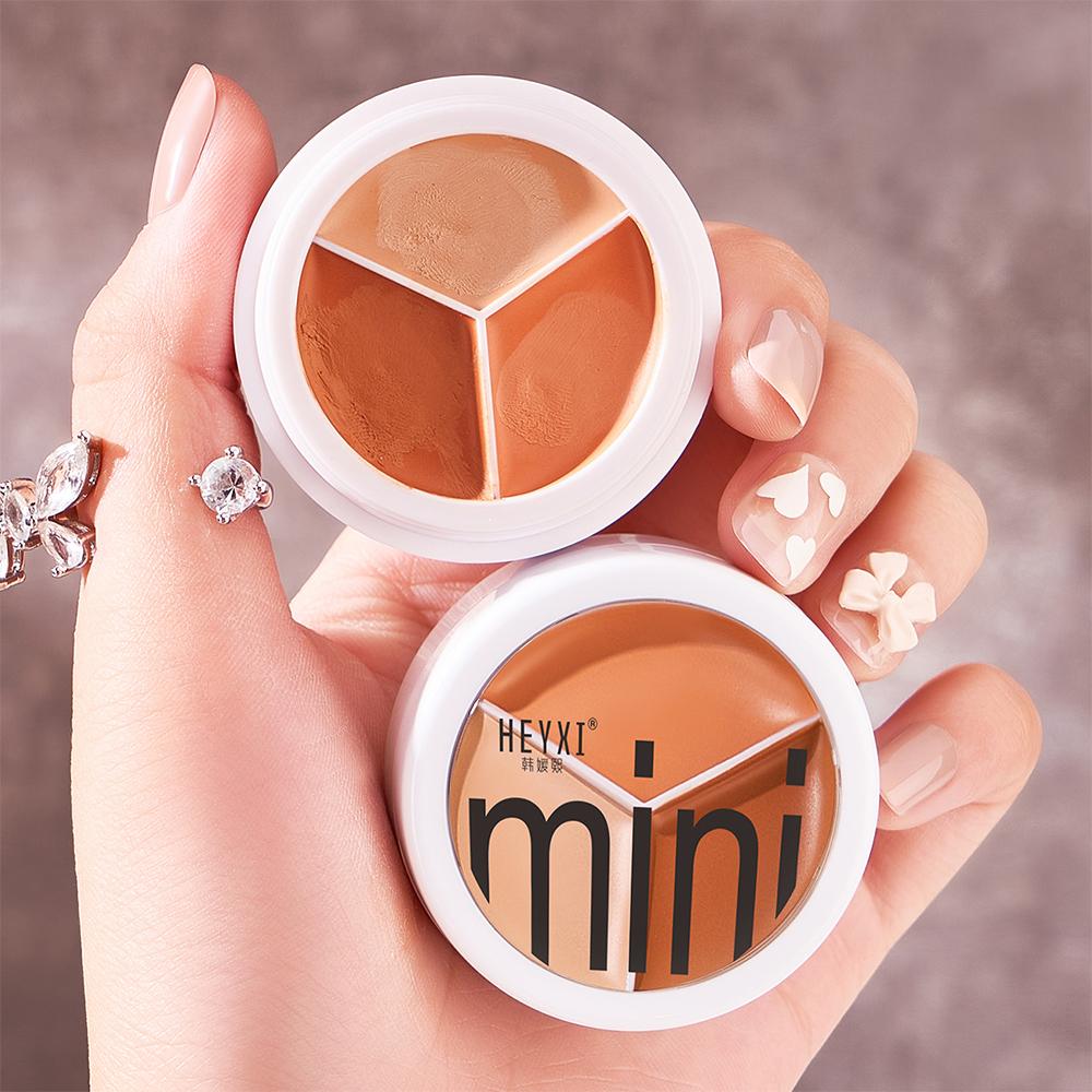 

Палитра из 3-х цветных консилеров Водостойкая стойкое покрытие Темные круги Акне Поры Крем Тени Хайлайтер Увлажнение Макияж Cometics