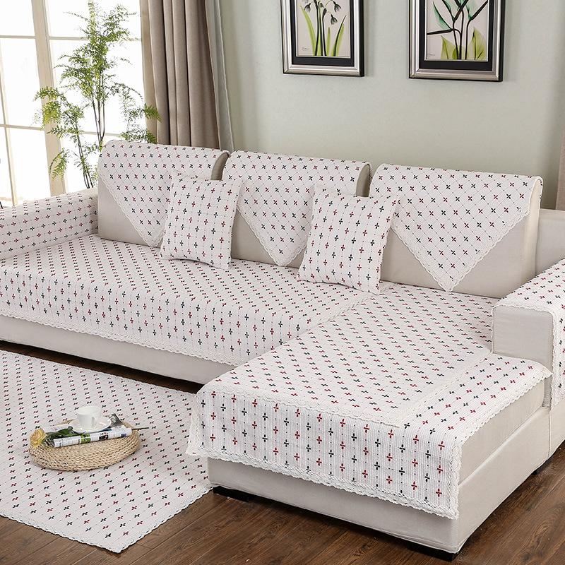 Cotton and Linen Sofa Cushion Thick Fabric Sofa Cushion Non-Slip Four Seasons Universal European Student Minimalist