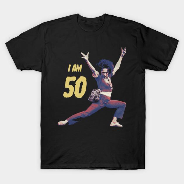 

Men Black Print T-shirt Sally O Mally I Am 50 No-Cut Transfer Paper Print Cotton Tshirt L чорний