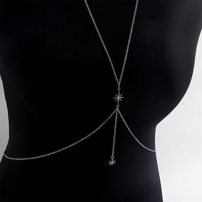 Simple Summer Sexy Body Bikini Chest Chain Harness Chain Jewelry Charm Body Necklaces Chain For Women  Jewelry Gift