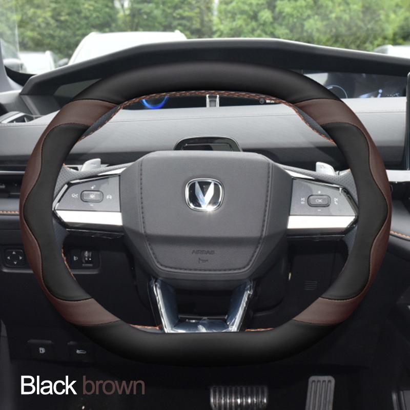 Car Steering Wheel Cover Wrap Holder for Changan UNI-V UNI-K Lamore CS55plus 2th Gen 2026 2026 2026 Double D Type Steering-Wheel
