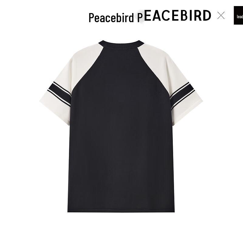 PEACEBIRD Women's Summer Short Sleeve Color-Block Knit Top