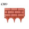 Faux Brick Garden Fence Plastic Retaining Look Edging Border Outdoor Landscape Weather Resistant Decorative Picket Panel for Flower Beds Paths