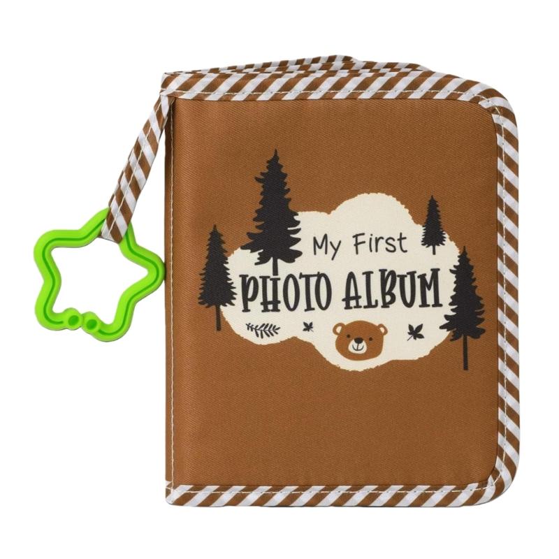 

Photo Album Featuring Cute Forest Bear Illustrations Oxfords Cloth Material Portable Baby Memory Book For Parent 1 коричневий