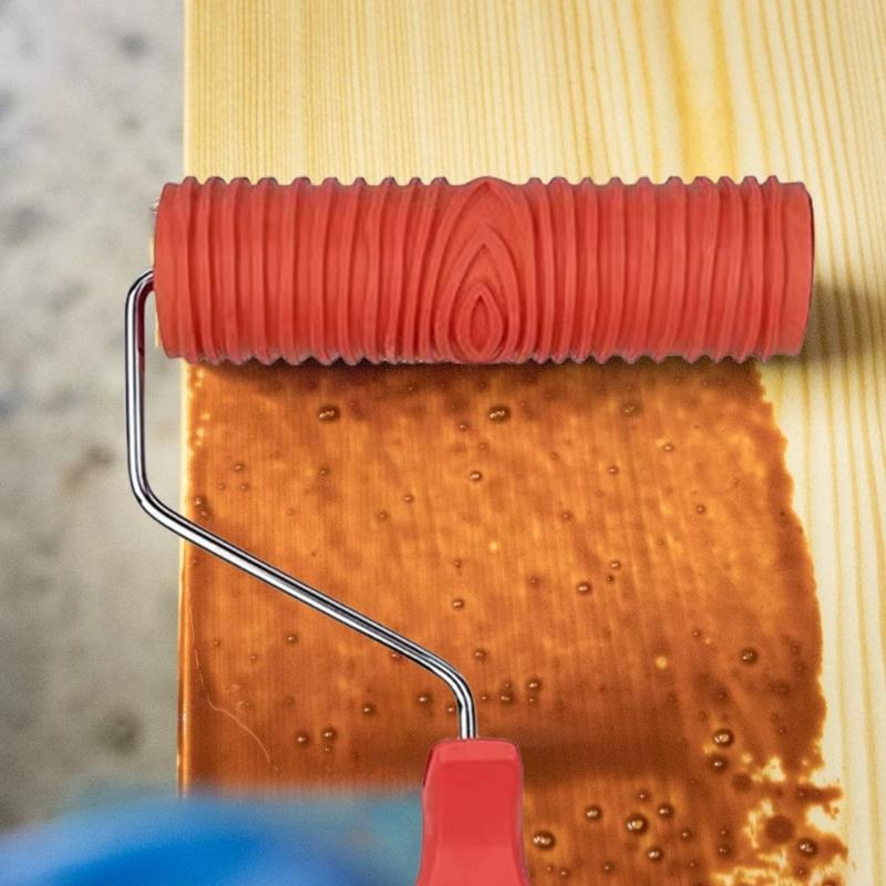 Multipurpose Wood Grains Drywall Compound Roller Covers Pack of 6 Accessory for Professional Wall and Ceiling Painting