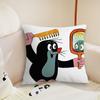 Animation Little MMole cushion cover Pillow Case Plush Fabric Soft Double Sided Print Sofa Cushion Cover Throw Pillow Covers