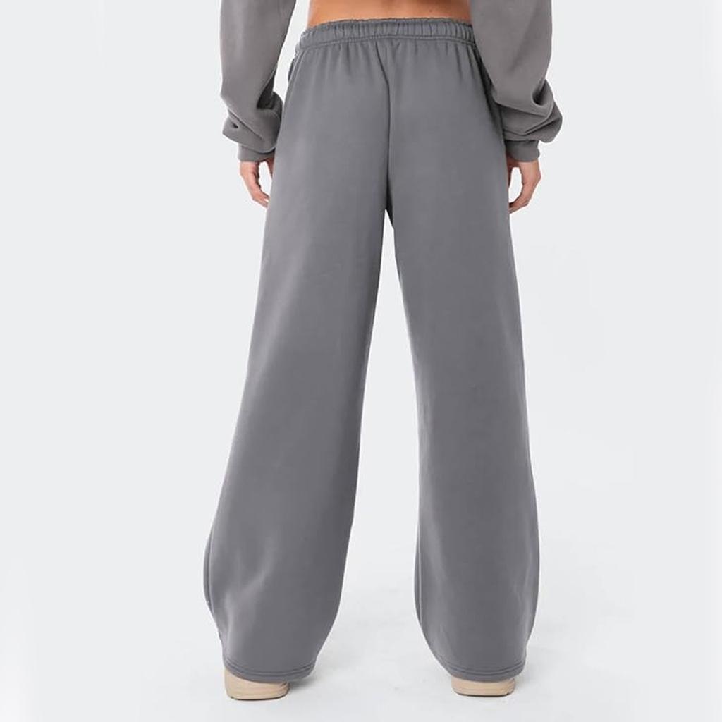 Women's High Waisted Wide Legs Pants Casual Drawstring Pants  Joggers With Pockets