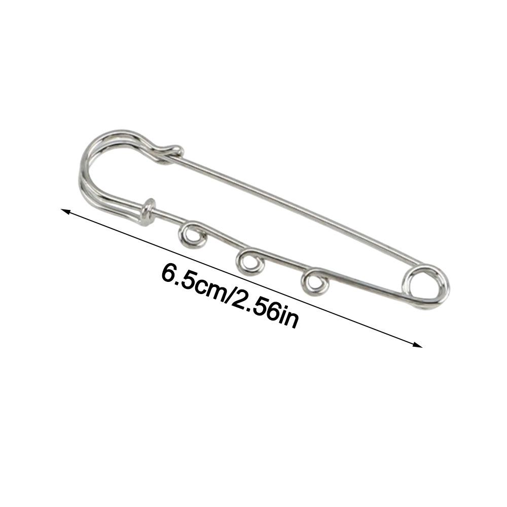 Silver Safety Brooch Pins Multi Holes Connectors DIY Charms Brooches Findings Accessories Shawl Adjuster Dress Decoration