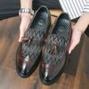 Fashion Italian Brand Handmade Leather Shoes Loafers Men's Tassel Slip-On Comfortable Casual Shoes Fashion Oxford Shoes Large Size 38-47