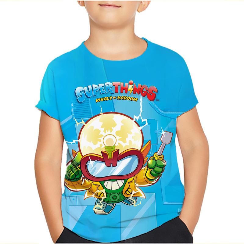 Superzings 7 Boys Clothes T-shirt New Summer Clothing Children's Wear Tops Short Sleeve Tees Kids Cartoon Tshirts