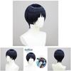 Genshin Impact Kunikuzushi Donkerblauw Cosplay Pruik Zacht Hittebestendig Fiber Verstelbare Pasvorm Realistische Hoofdhuid