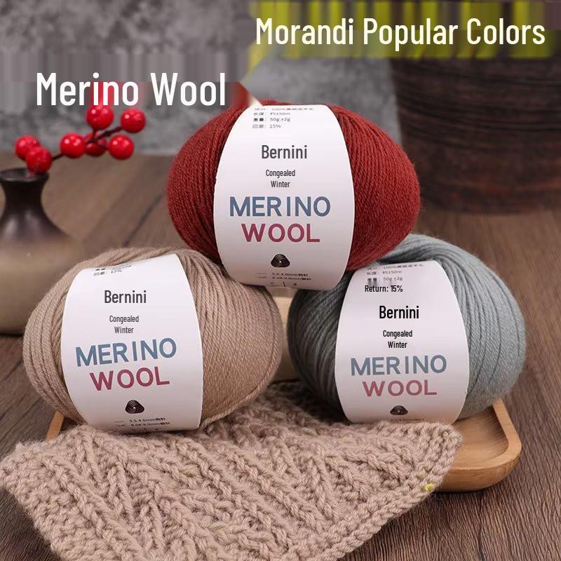 100% Merino Wool Medium Fine Yarn - Morandi Color System 212 for Hand Knitting Sweaters, Scarves, and Jackets